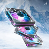 AsiaHorse AMICI-5GT RGB PC Fans, Infinity Mirror ARGB Fans HDB Bearing Fan Speeds Up to 1800 RPM with 24 LED Lights, Forward Blade Fan Compatible Motherboard Aura SYNC (Not Wireless Connection)