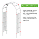 FENCETECH 41" W x 86" H Vinyl Arbor, Vinyl Arch, Garden Arch Arbor for Outdoor, Yard, Garden, Climbing Plants - White