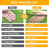 NERKT Plastic Mesh Fence 55gsm Thicker Temporary Deer Fencing, 4x75ft