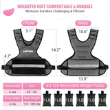 Adjustable Weighted Vest for Women, 6-12 Lbs Rucking Vest with 6 Ironsand Weights, Best Weighted Vest with Plus Pockets & Reflective Strips for Running, Walking, Workout and Strength Training