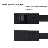 Ayaport Lashing Straps Car Roof Rack Straps Cam Buckle Tie Down Strap for Kayak, SUP, Canoe, Surfboard Packing Black 4 Pack