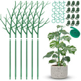 NiHome 28" Plant Support Stakes Set of 6 for Indoor & Outdoor Garden