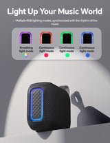 dbsono Stocking Stuffers for Teens Men Women: Christmas White Elephant Gifts for Adults, Portable Bluetooth Speaker Waterproof, IPX5 HD Sound Up to 24H Playtime, Cool Tech for Boys Girls-Black