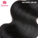 Beauhair Brazilian Body Wave Virgin Human Hair Bundles with Lace Closure(14 16 18 with14 Closure) Human Hair Unprocessed Body Wave Hair Bundles with Closure 4X4 Lace Free Part Natural Black Hair