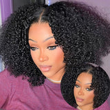 ISEE Wear and Go Glueless Wig Afro Kinky Curly Lace Front Wigs Human Hair 7x5 HD Lace Afro Curly for Women Lace Pre Cut Glueless Wigs Human Hair Pre Plucked 22 Inch