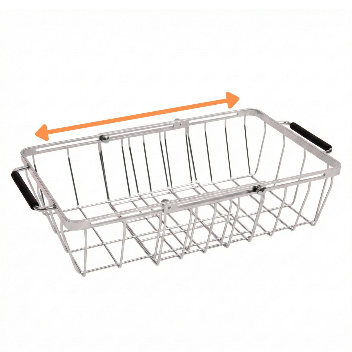 Adjustable Cooler Basket - Expands 11.75" to 18.5" - Non-Slip Rubber Handles, Universal Insert for Full Size Ice Chests, Dry Goods Tray Cooler Accessory - Fits Igloo, Coleman, Lifetime, Pelican, More