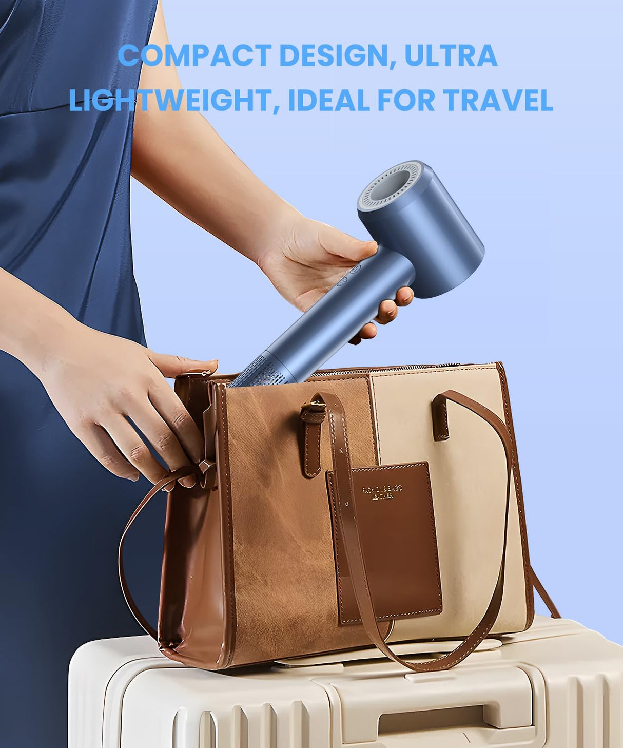 LAMPICK Hair Dryer, Ionic Blow Dryer, Professional High-Speed Hairdryer with 150,000 RPM Motor for Fast Drying, 5 Temps/3 Speeds Lightweight Hairdryer with Magnetic Nozzle for Home Travel Women Man