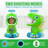 EagleStone Movable Dinosaur Shooting Toys for Kids 5-7 with Spraying, Electronic Target Game Toy with 2 Pump Guns, 48 Foam Balls, Party Favor Christmas Toys with Score Record, Sound