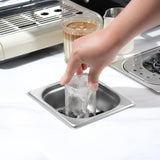 Pitcher Rinser , DIBTSA Automatic Glass Cup Washer , 304 Stainless Steel Coffee Milk Tea Cup Cleaner, for Home Kitchen Hotel Bar Restaurant (6.9x6.3x2.6 Inch)