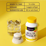 Healthy Origins Chelated Multi Mineral (Albion Minerals, Bioavailable, Non-GMO, Gluten Free), 240 Veggie Caps