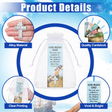Supervitae 24 Pcs/ 12 Sets Father's Day Bookmark Gifts Bulk God Bless Dad Lapel Pin with Bookmark Gift Set, Include 12 Proverbs 20: 7 Christian Bookmarks 12 Cross Dad Pin for Religious Church Prizes