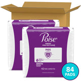 Poise Incontinence & Postpartum Pads for Bladder Leaks, 5 Drop Maximum Absorbency, Long Length, 84 Count, Packaging May Vary