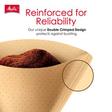 Melitta #4 Unbleached Coffee Filters, Natural Brown Cone Filters, 3-Pack