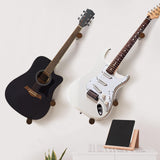 DAZZLIFE Acoustic Horizontal Guitar Hangers for Wall Wooden Wall Mount (Brown)