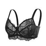 HSIA Minimizer Bra for Women - Plus Size Bra with Underwire Woman's Full Coverage Lace Bra Unlined Non Padded Bra Black