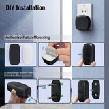 SECRUI Wireless Doorbell with 3Receivers 2 Push Buttons, Easy installation, Adjustable Volume, 58 Chimes, Colorful LED, 1000Ft Range, M520+F55, Black