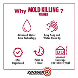 qt Zinsser 276087 White Zinsser, Mold Killing Primer Water-Based Mold Killing Primer