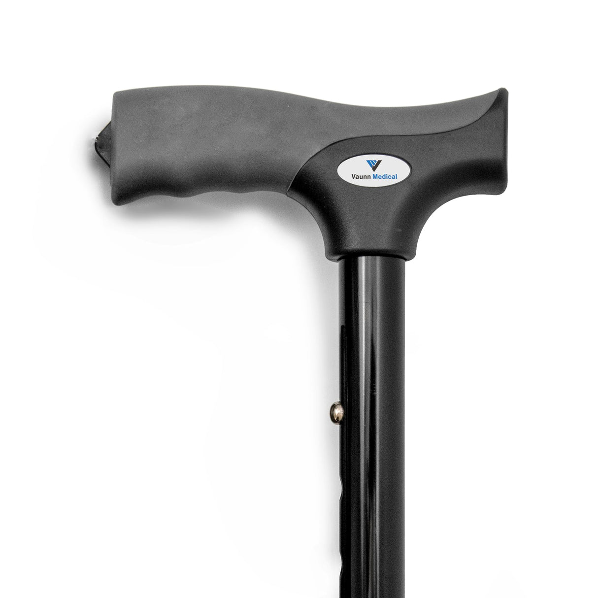 FSA/HSA Eligible, Vaunn Medical Easy Grip Height Adjustable Folding Cane/Walking Stick with Strap/Pouch- Compact, Portable, and Safe Walking Assistant- Non-Slip Grip Handle- Men, Women, Elderly