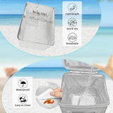 XYFuuee 2-in-1 Cooler Organizer Insert for X Large Bogg Bag Accessories, PEVA Portable Leak-Proof Ice Chest, Lightweight Mesh Divider Inserts Pouch with 4Fastener for XL Bog Beach Rubber Tote, Gray
