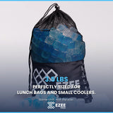 Ezee Freeze Reusable Ice Cubes for Coolers - Mini Freeze 3.5 lb Bag, 110 Blue Ice Cubes Use in Drinks, Lunch Boxes, Fishing, Refreezable Party Ice, Ice Bath