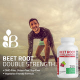 Bronson Beet Root Double Strength, Non-GMO, 250 Vegetarian Tablets