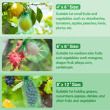 180 Pcs Fruit Protection Bags for Fruit Trees, Green Fruit Netting Cover Bags 3 Size Garden Netting Bags with Drawstring Mesh Barrier Bags for Plant Flower Vegetable Fruit Organza Bags Netting