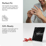 Rinfit Silicone Wedding Band for Men, Infinity - Pack C, Size 10