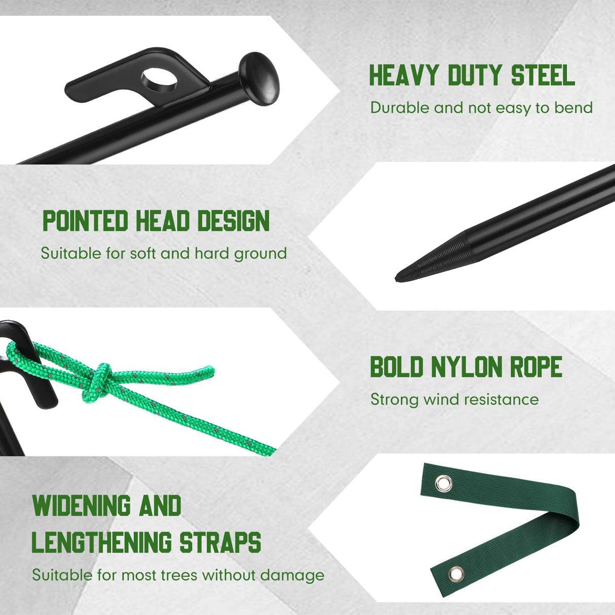 Suzile 48 Pcs Tree Staking Kit for Young Trees, Steel Stakes, Straps, Ropes