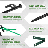 Suzile 48 Pcs Tree Staking Kit for Young Trees, Steel Stakes, Straps, Ropes