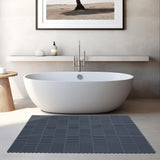 wiiiw 9 Pack Modular Interlocking Tiles Double Non-Slip 12"x12" Dark Gray