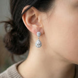 Mariell Cubic Zirconia Crystal Teardrop Dangle Bridal and Wedding Earrings, CZ Jewelry for Brides, Bridesmaids, Homecoming, Prom and Dressy Everyday Wear