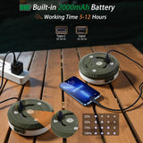 2-Pack Camping String Lights, 4 in 1 Portable Camping Light Rechargeable, 8 Lighting Modes, USB Charging, Quick Storage, 32.8FT Waterproof Tent Lights String for Camping, Hiking, Yard, Christmas