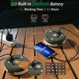 MDCMLKS Camping String Lights, 4 in 1 Portable Camping Light Rechargeable, 8 Lighting Modes, USB Charging, Quick Storage, 32.8FT Waterproof Tent Lights String for Camping, Hiking, Yard, Christmas