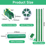 100 Pcs Garden Stakes 16 Inch DIY 4ft 5ft 6ft 7ft 8ft Tomato Plant Stakes