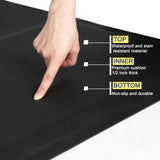 OmySalon 4'x5' - 1/2'' Thick Salon Anti Fatigue Mat for Hairstylist Standing, Barber Floor Matt with Circle Cut Out for Styling Chair, Hair Cutting Hairdressing Equipment