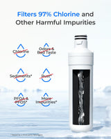Waterdrop ADQ747935 LT1000PC Replacement for LG® LT1000P®/PC/PCS ThinQ® Refrigerator Water Filter, LFXS26973S, LMXS28626S, LMWS27626S, LFXS28596S, ADQ74793501 and LT120F®, 3 Combo
