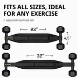 Exercise Hip Thrust Belt with Slip-Resistant Padding - Easy to Use with Dumbbells, Kettlebells, or Plates - Protects Your Hips for Gym, Home Workouts, or On the Go (Black)