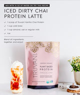 Truvani Vegan Pea Protein Powder | Vanilla Chai | 20g Organic Plant Based Protein | 20 Servings | Keto | Gluten & Dairy Free | Low Carb | No Added Sugar
