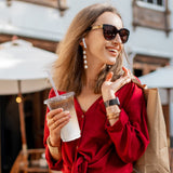 VITEVER [100 Sets - 16oz] Clear Plastic Cups with Lids and Straws, Disposable Iced Coffee Cups for Smoothie, Milkshake, Cold Drinks - BPA free