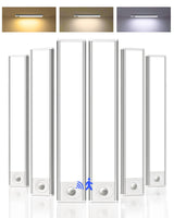 AMETHEUS 6-Pack Under Cabinet Lighting Wireless, 1800mAh Rechargeable Motion Sensor Light Indoor, Magnetic Closet Lights, Dimmable & 3 Color Temps, Under Counter Lights for Kitchen, Stairs (8inch)