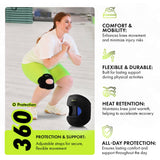 GARNO Knee Brace for Men and Women, Adjustable Neoprene Stabilizer for Meniscus Tear, Arthritis, Tendonitis, MCL, ACL, Pain Relief & Recovery, Tendon Support Strap for Running (Small/Medium Size)