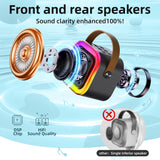 Kinglucky Mini Karaoke Machine for Kids, 2025 TOP Birthday Gifts Ideas for 3-12 Year Old Girls, Christmas Party Gifts Kids' Personal Video Players Accessories with 2 Wireless Microphones - Black