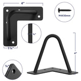 SMARTSTANDARD 4 Inch Heavy Duty Hairpin Furniture Legs, Metal Home DIY Projects for TV Stand, Sofa, Cabinet, etc with Rubber Floor Protectors Black 4PCS