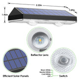 Solar Fence Lights Outdoor - 2700/4000/6000K 3 Mode, 8 Pack Solar Fence Lights Outdoor Waterproof LED, Fence Light Solar Powered for Outside, Backyard, Railing, Step, Patio,Wall and Home Improvement