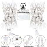 Brightown Christmas String Lights 2 Pack Clear Warm White Mini Lights Plug Powered Waterproof for Indoor and Outdoor Use, 25 Feet for Christmas Tree Party, Wedding Holiday Patio Xmas Decorations