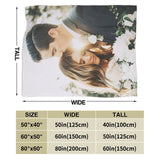 QETXVI Custom Blanket with Photos Text Customized Blanket Personalized Flannel Throw Blankets for Adult Kid Birthday Christmas Halloween Fathers Mothers Valentines Gift - 40"x 50"