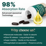 Vitamin E Tocotrienols - Liposomal Tocotrienols Supplement 1000mg, Highly Absorbable Delta Tocotrienol and Gamma Tocotrienol for Cardiovascular, Bone Health, and Antioxidant Support, 120 Softgels