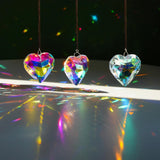 6pcs 50mm Crystal Heart Prism Suncatcher Window Sun Catchers Crystals