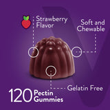 Viteey Moringa Gummies for Adults & Teens - Moringa Leaf Extract 4000mg - Immune Support, Energy Booster, Better Mood Support - Chewable Green Superfood - Vegan, Gelatin Free - Strawberry Flavored