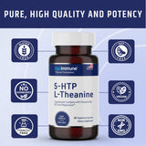5-HTP Formula for Stress Relief and relaxation support for Teens and Adults with 5-HTP, L-Theanine, Vitamin B6, Vitamin B12, Magnesium - Doctor Formulated - Magnesium Stearate Free - 60 capsules.